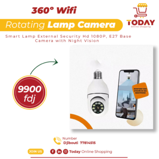 360° wifi rotating lampe camera
