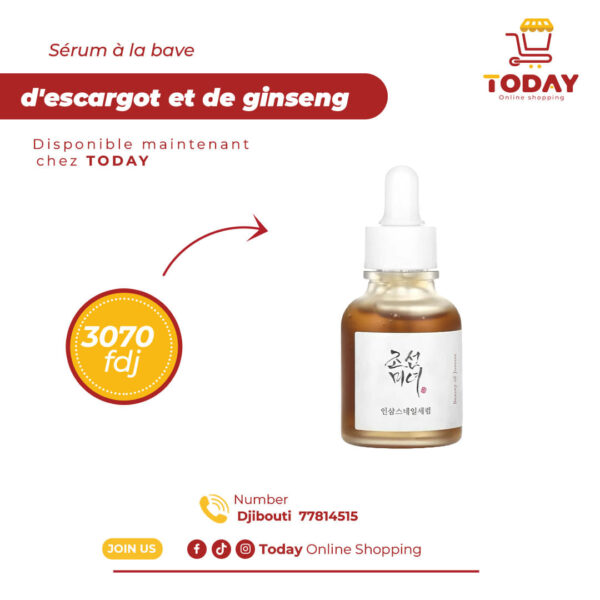 Sérum à la bave d'escargot et de ginseng