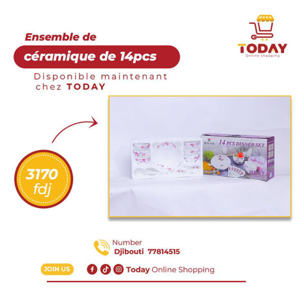 Ensemble de céramique de 14 pcs